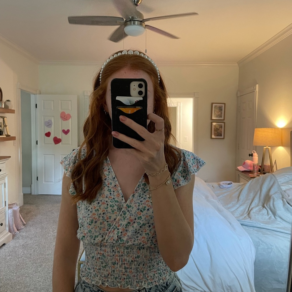 Caution to the Wind Floral Top